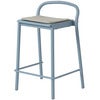 Linear Steel Barhocker Sitzkissen Light Grey