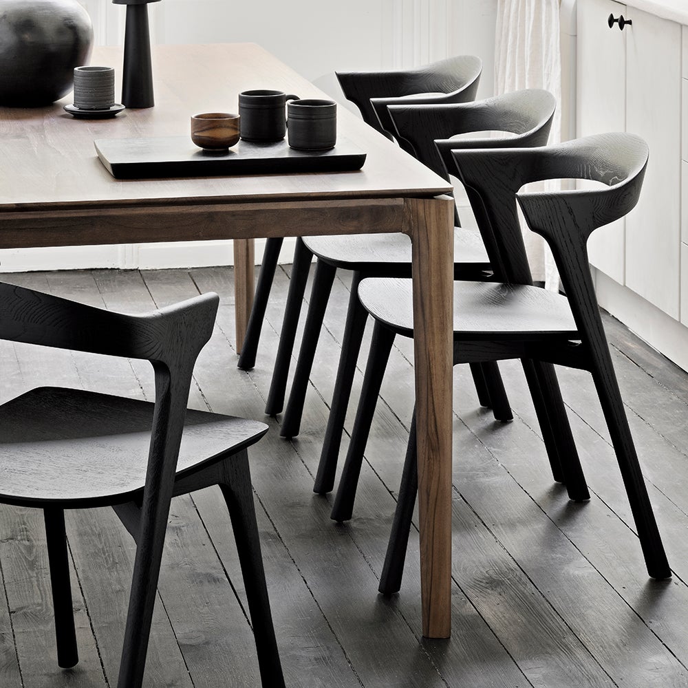 Buche Esstisch 90x180 cm Braun lackiertes Teakholz