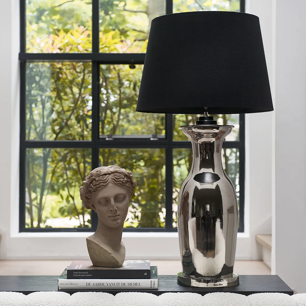 Tischlampe Roger Hotel H65 cm Silver