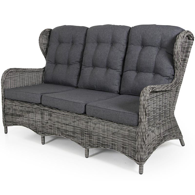 Rosita 3-Sitzer-Sofa grau/grau