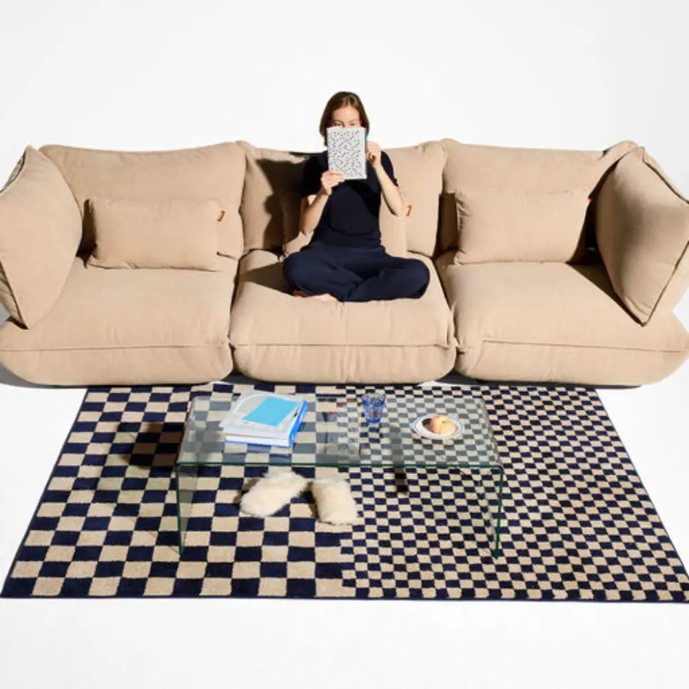 sumo sofaecke links cord recycled beige