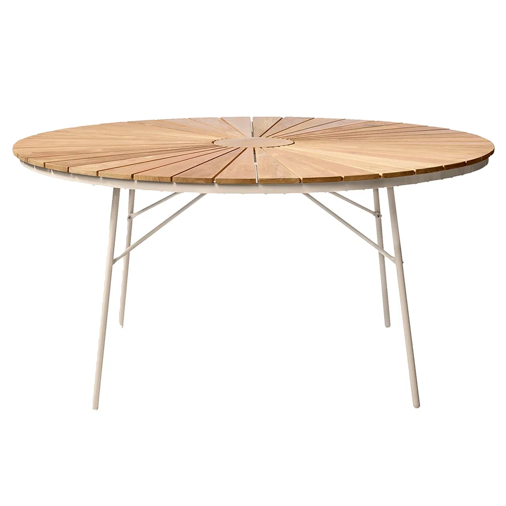 Ellen Esstisch 150 cm Sandy Grey / Teak