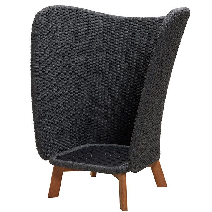 Peacock Wing Armchair Dunkelgrau Inkl.