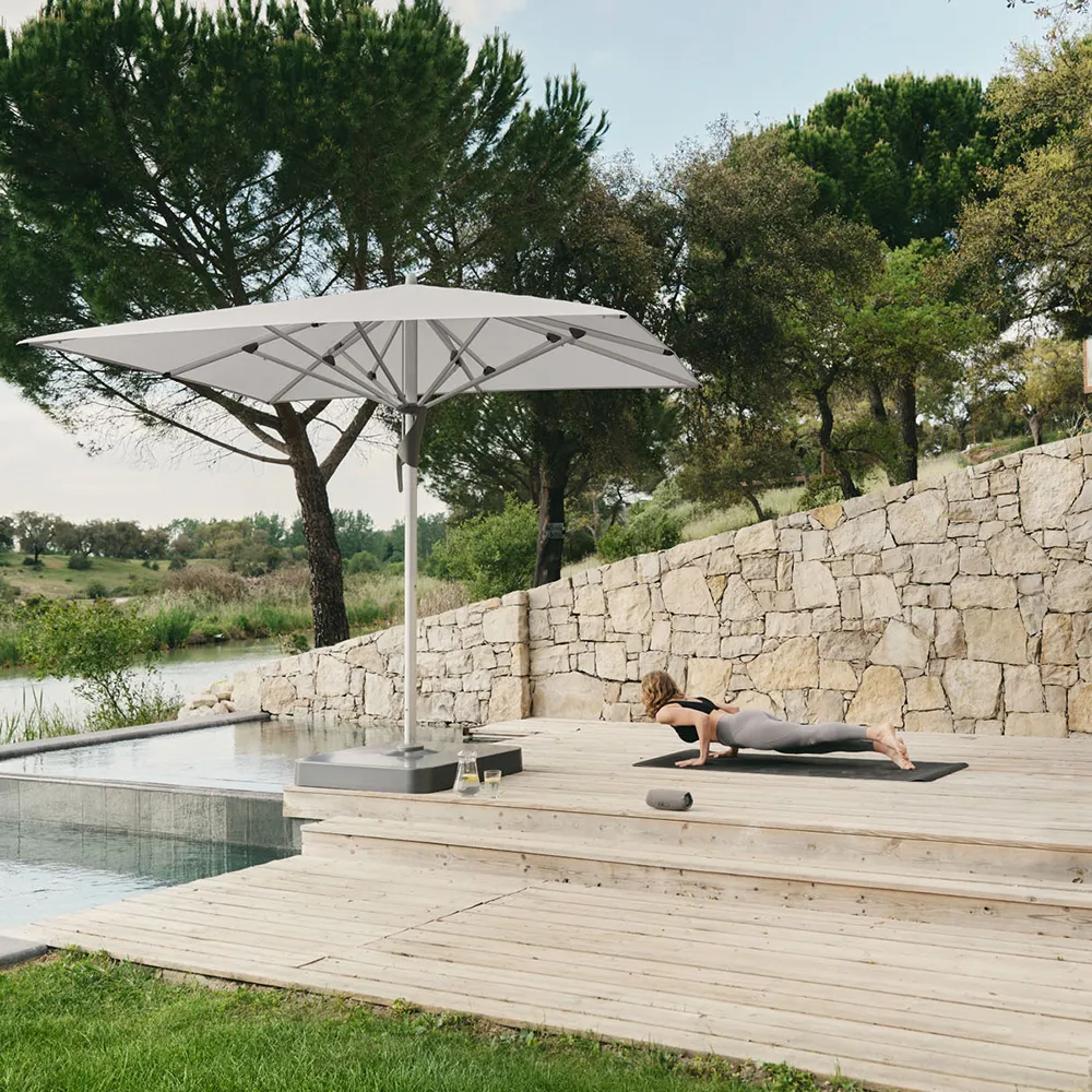 Fortello 350x350 cm sonnenschirm alu Cat.2 158 Off white