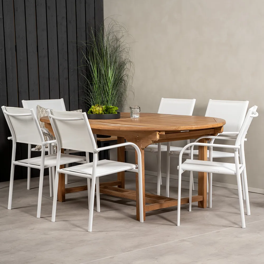 Kenia Esstisch 120x180-240 cm Teak