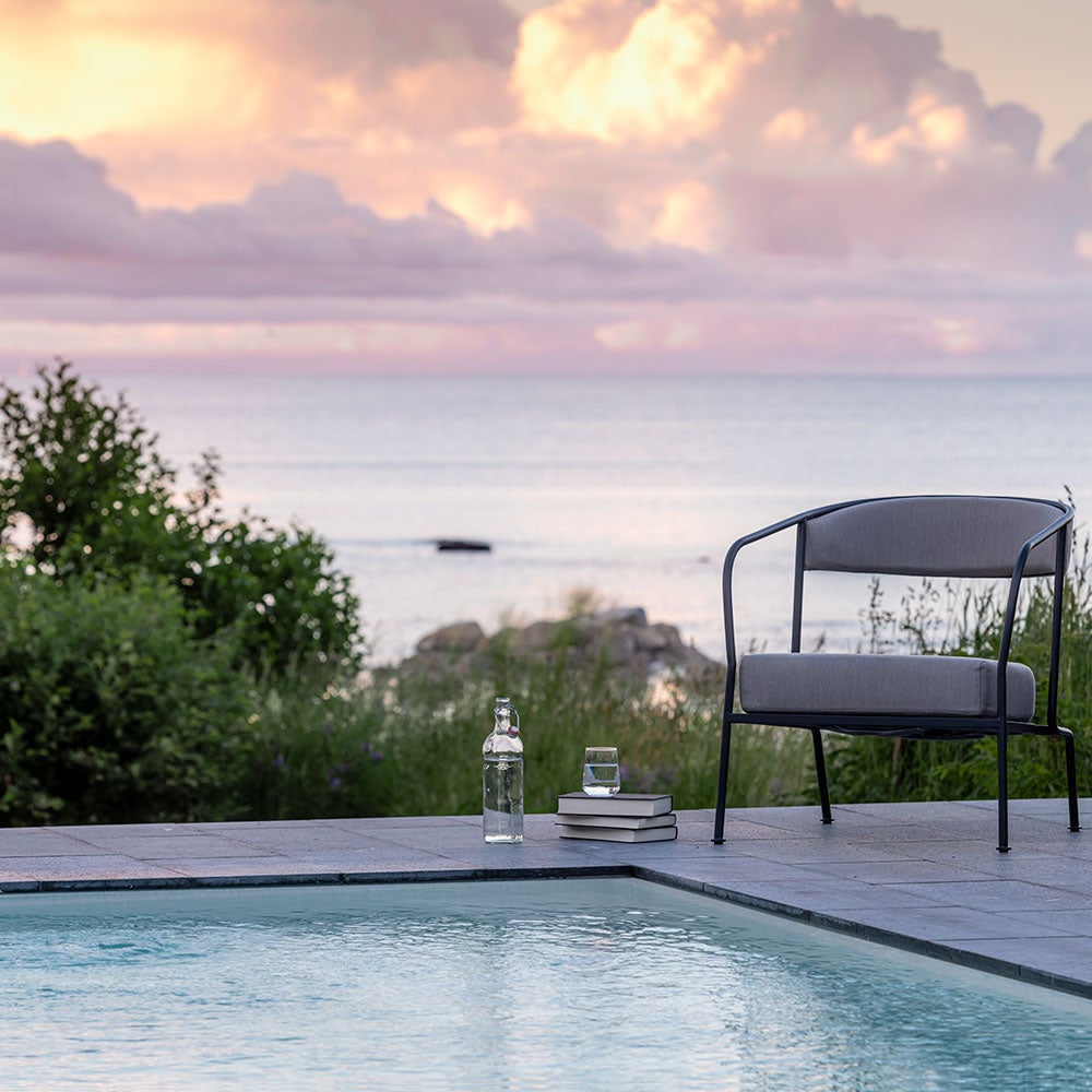 Arholma Loungesessel, dunkelgrau