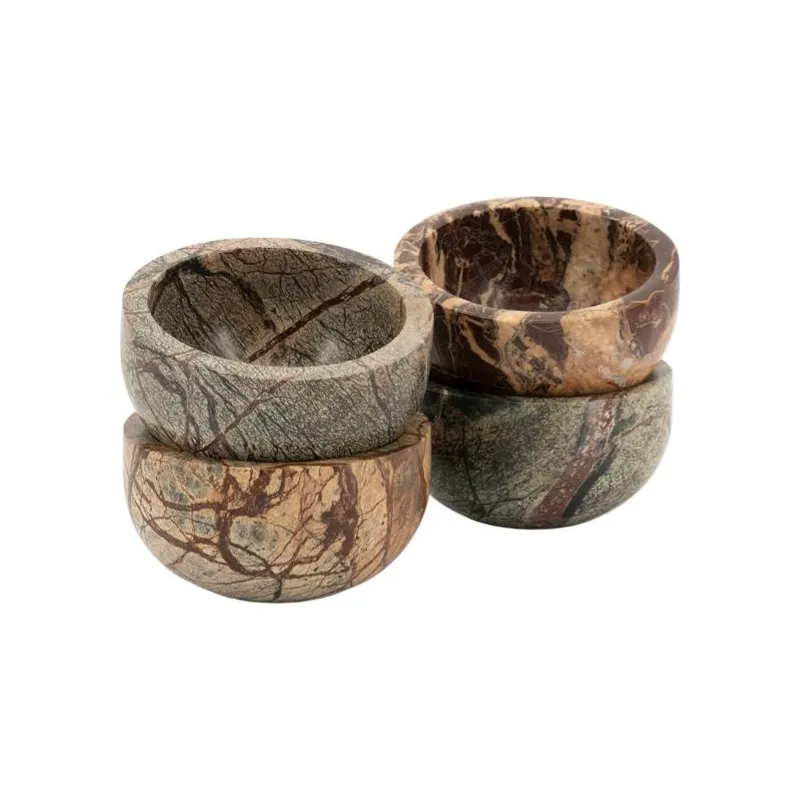 Kawa ( set of 4) 13,5x13,5x7 cm Marmor multicolour