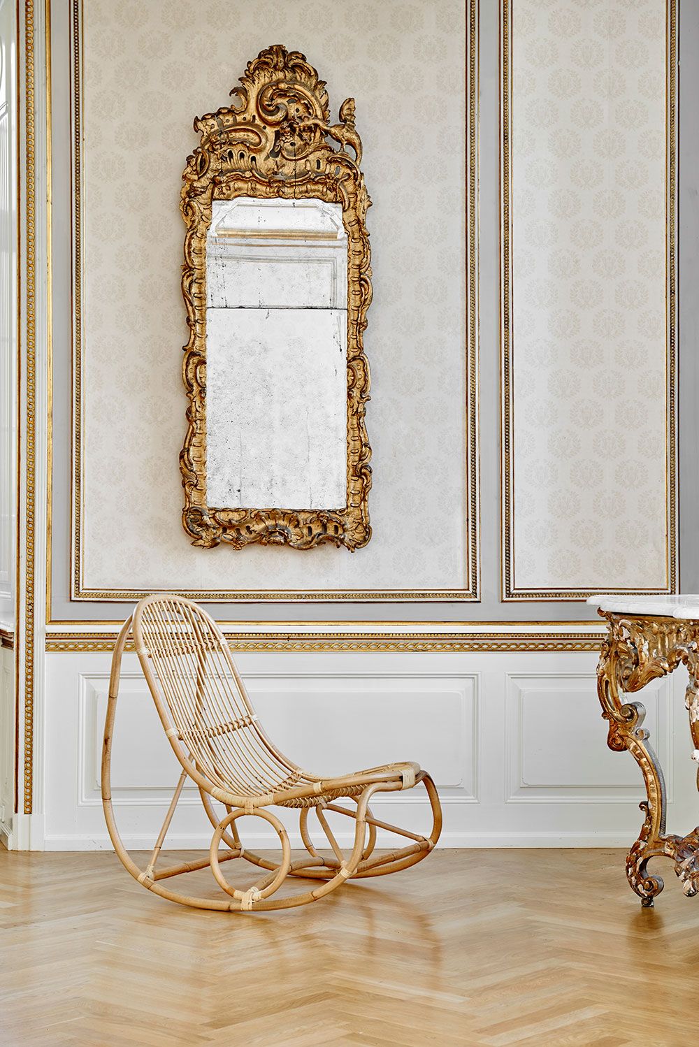 Nanny Schaukelstuhl Rattan 