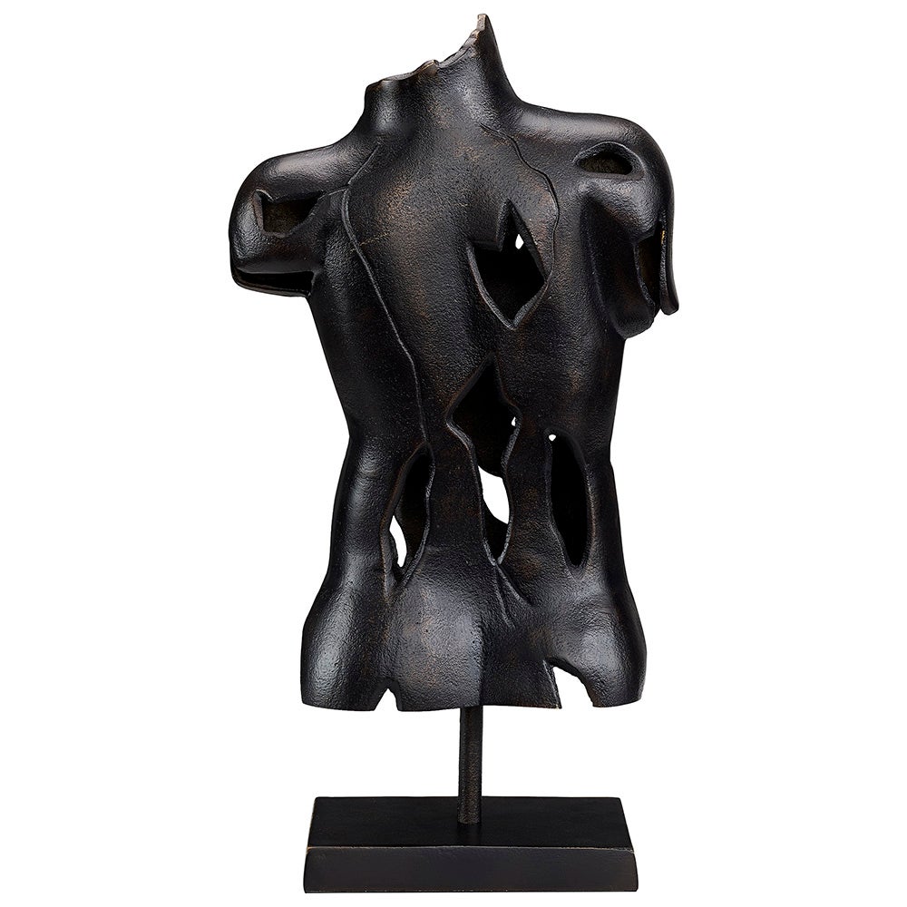 TORSO-Statue aus Metall-Antikbronze