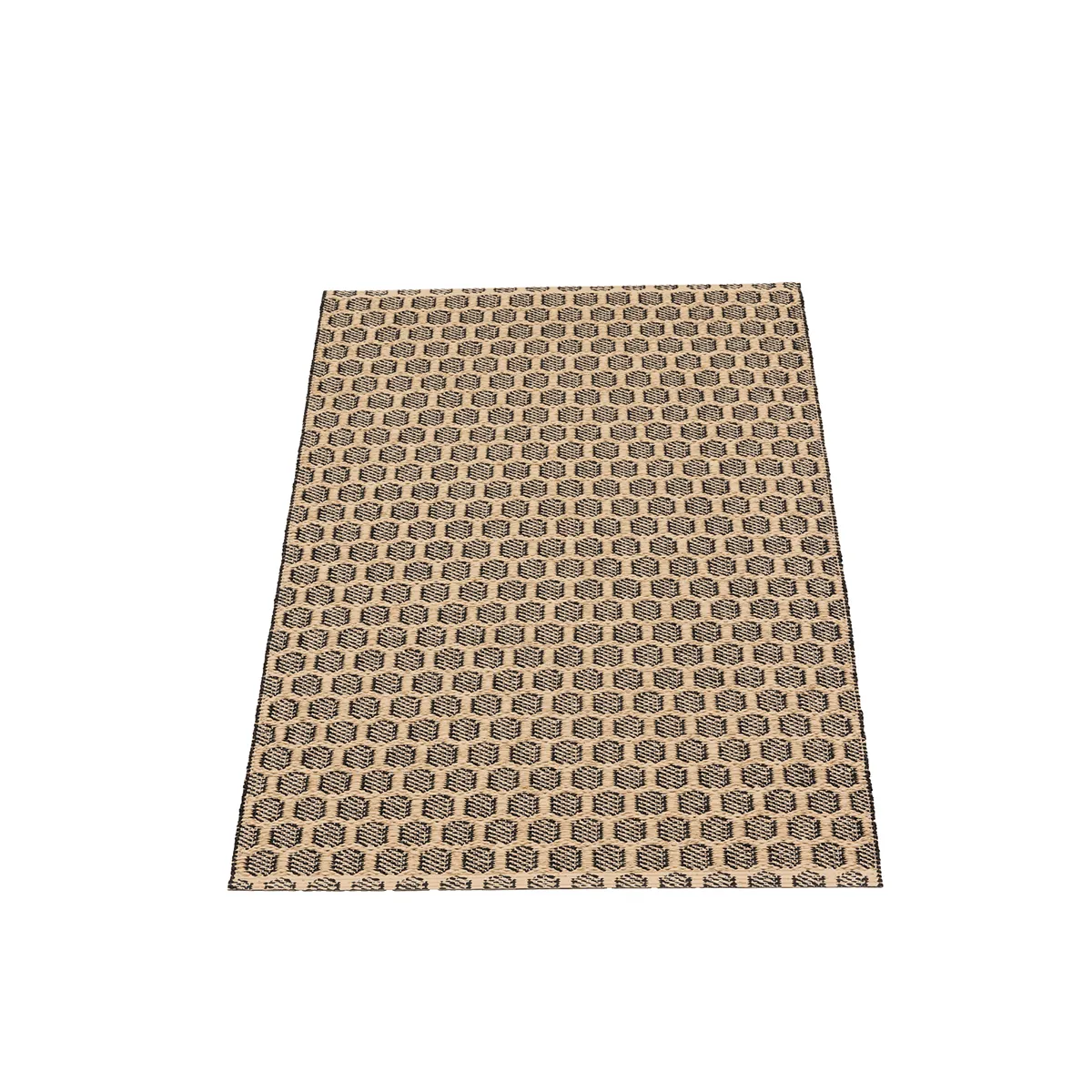 Wendbarer Kunststoffteppich MIMI Black/Beige 70x180 cm