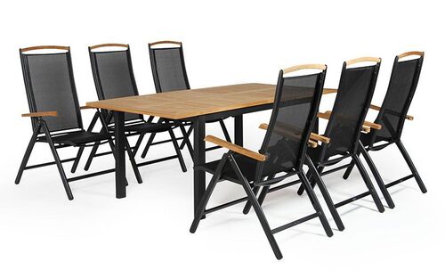 Andy & Lyon Essgruppe schwarz/teak