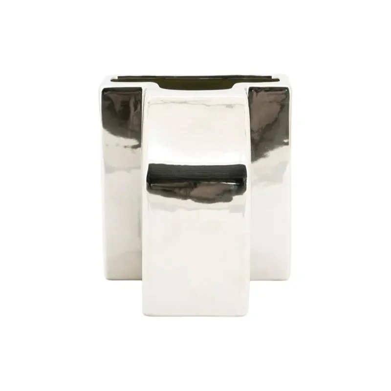 Silv 1 Vase 24x22x26 cm Steingut Silber