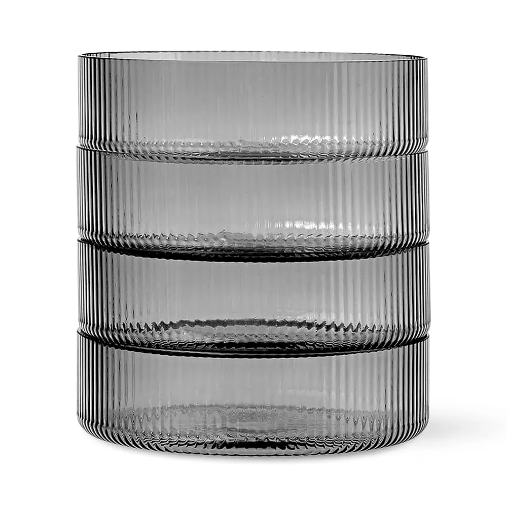 Ripple Servierschüssel 4er-Pack  - Smoked Grey