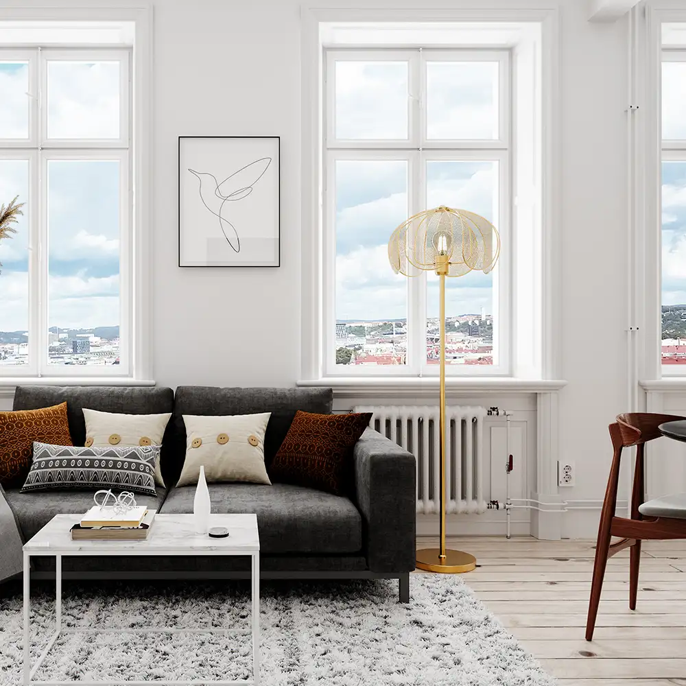 Daisy Stehleuchte Matt Gold
