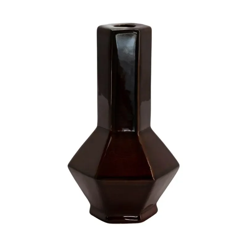 Axis large Kerzenständer 11,5x10,3x20 cm Steingut dark red