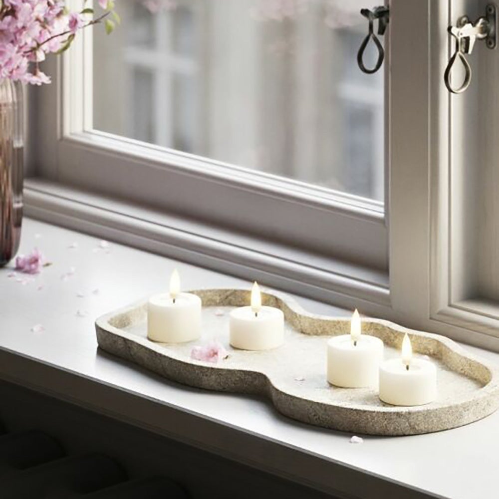  LED Teelichter 2er-Pack 4,1x4,5 cm weiß