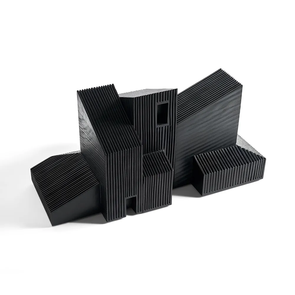 Modern Farmhouse dekoration aus schwarz lackiertem Mahagoni