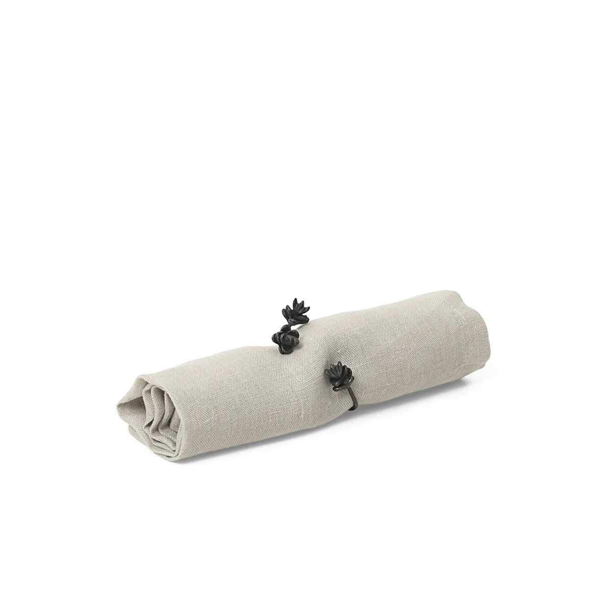 Serviettenringe aus Messing Forest Black 4er-Set