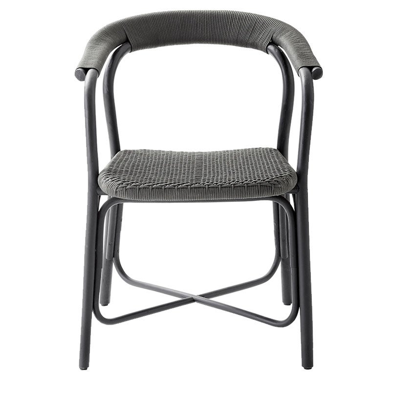 Noble Sessel Schwarz Rattan