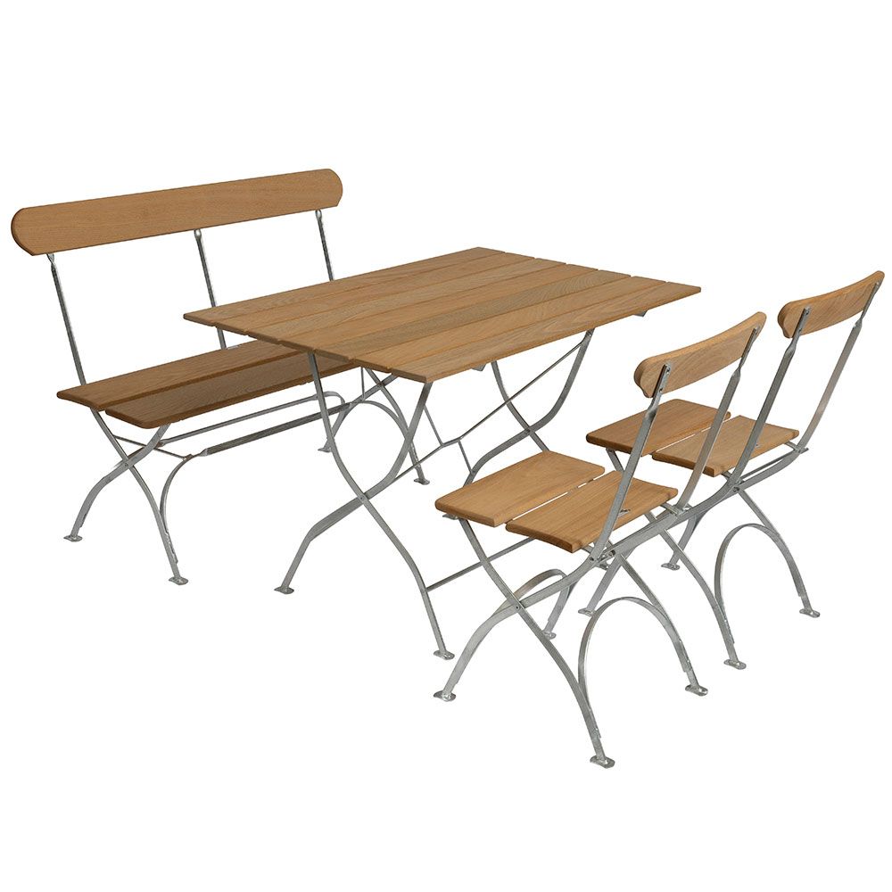 Brauereigruppe Tisch, Sofa & 2 Stühle Eiche