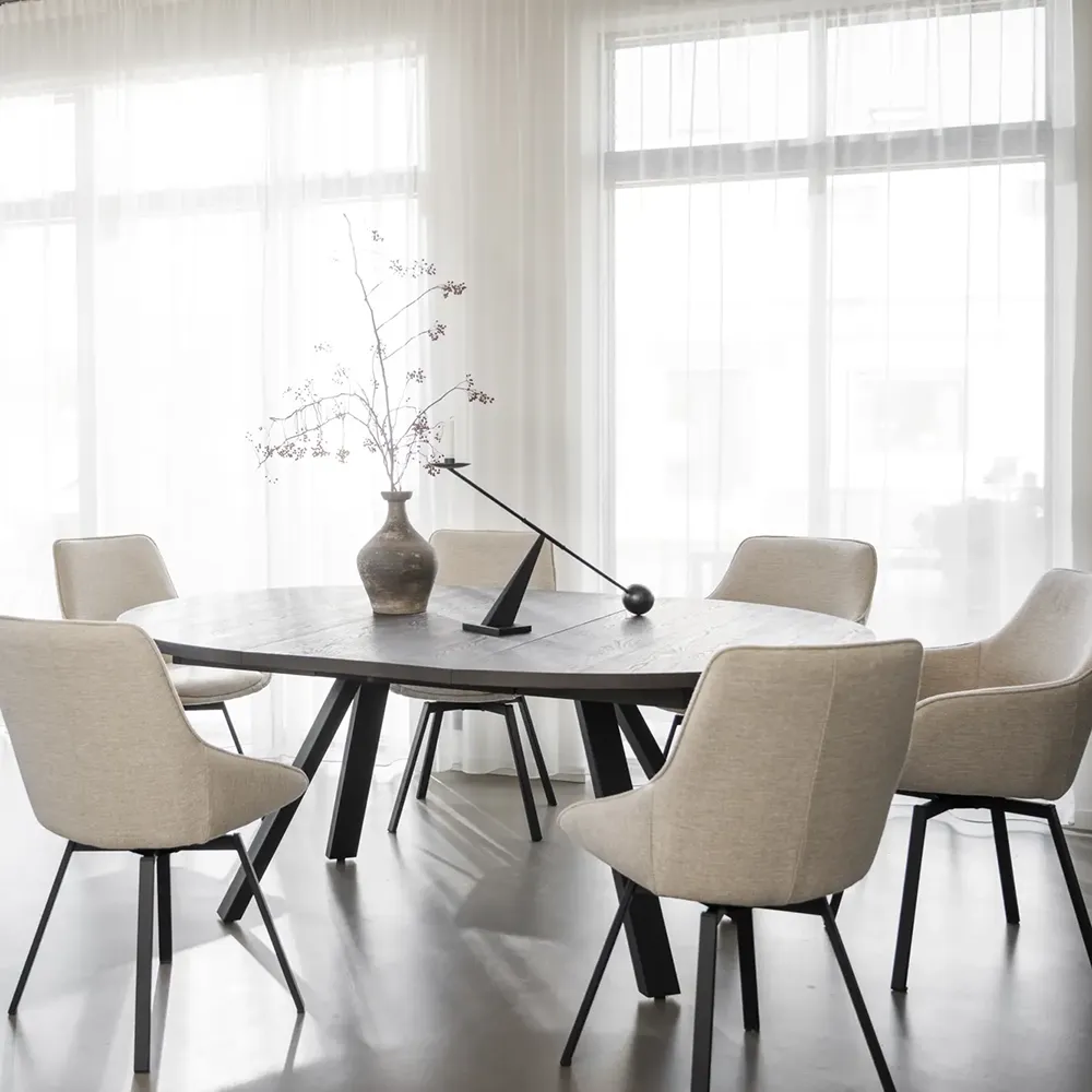 Maddock Esstisch Ø135 cm braune eiche