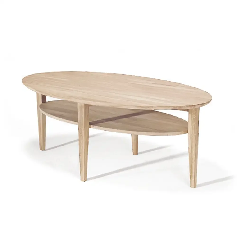 Tango Couchtisch 130 cm Eiche weiß geölt