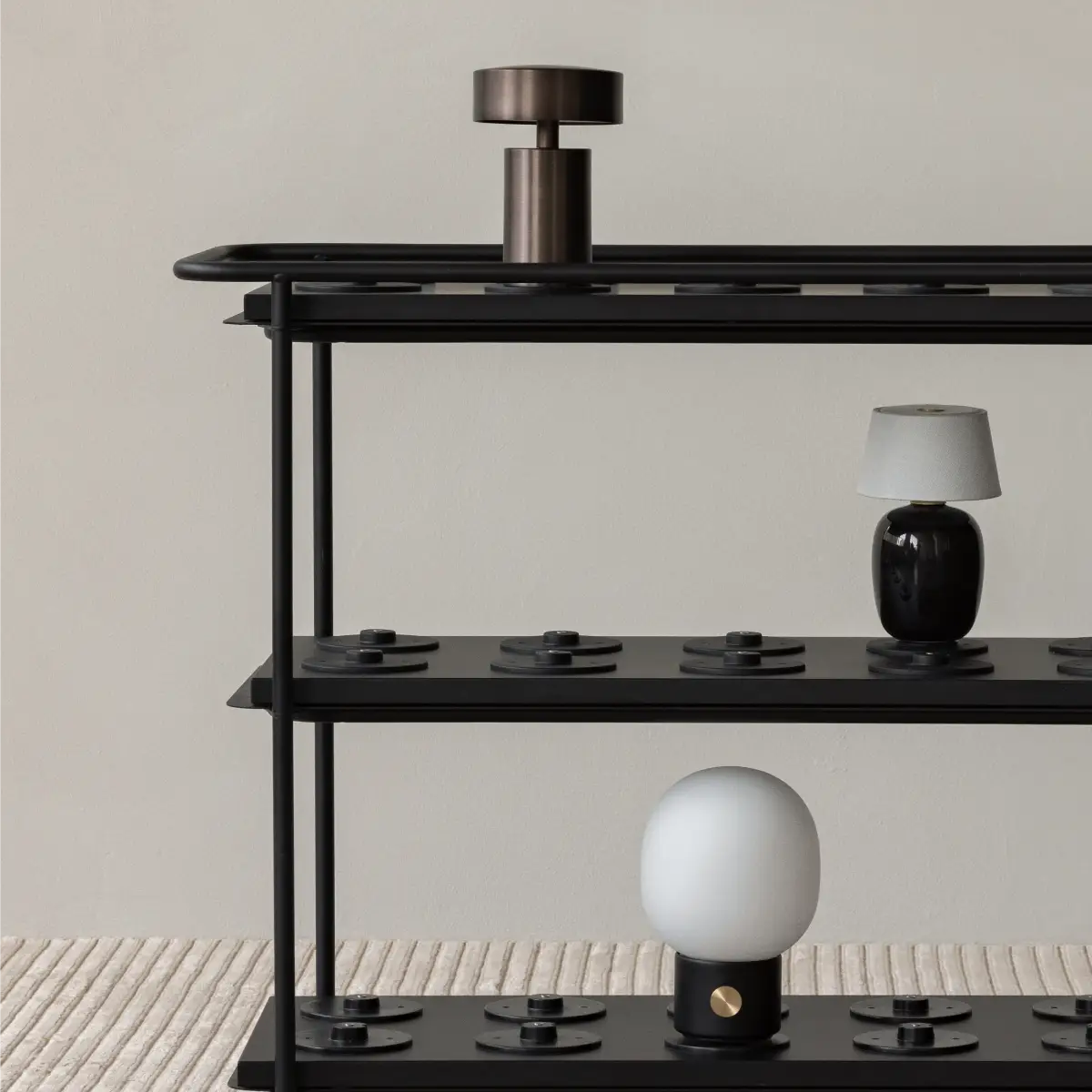 Tragbare Torso-Lampe Schwarz