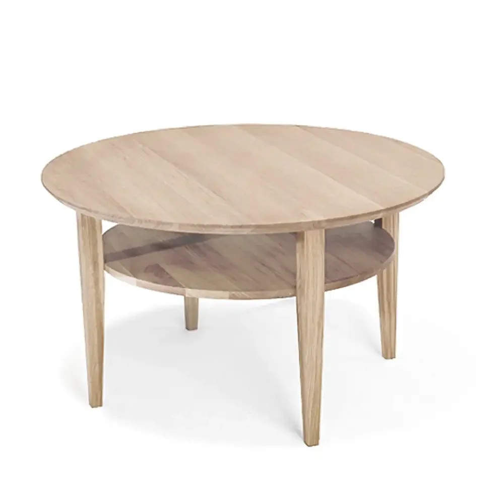 Tango Couchtisch Ø90 cm Eiche weiß geölt