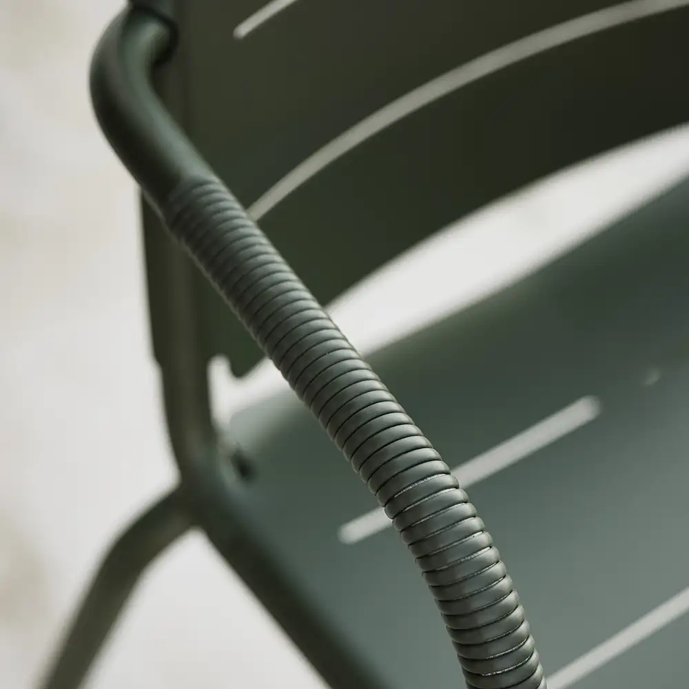 Copenhagen Sessel stapelbar Weave Dunkelgrün Aluminium