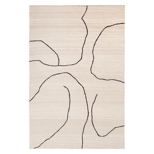 Handgewebter Teppich aus Jute Gesso Off-White 170x240 cm