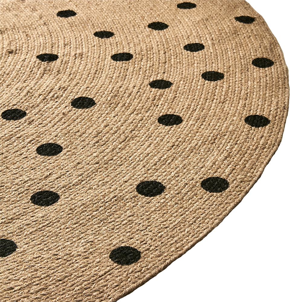  JUNE Teppich natur/schwarz Ø150 cm