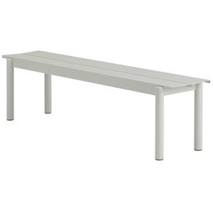 Linear Steel Bank 170x34 cm Grey 