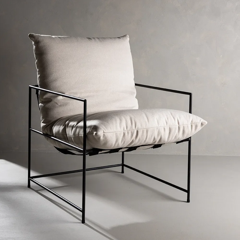 Sedalia Sessel Weiß Leinen