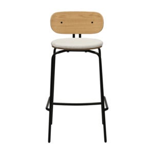 Curious Barhocker Eiche/Schwarz Teddy White