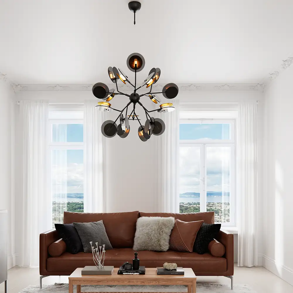 Turno Deckenleuchte Ø80cm Schwarz