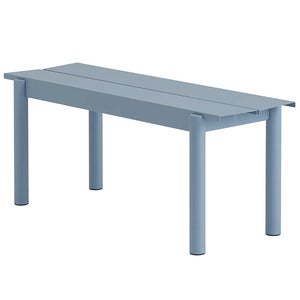 Linear Steel Bank 110x34 cm Pale Blue 