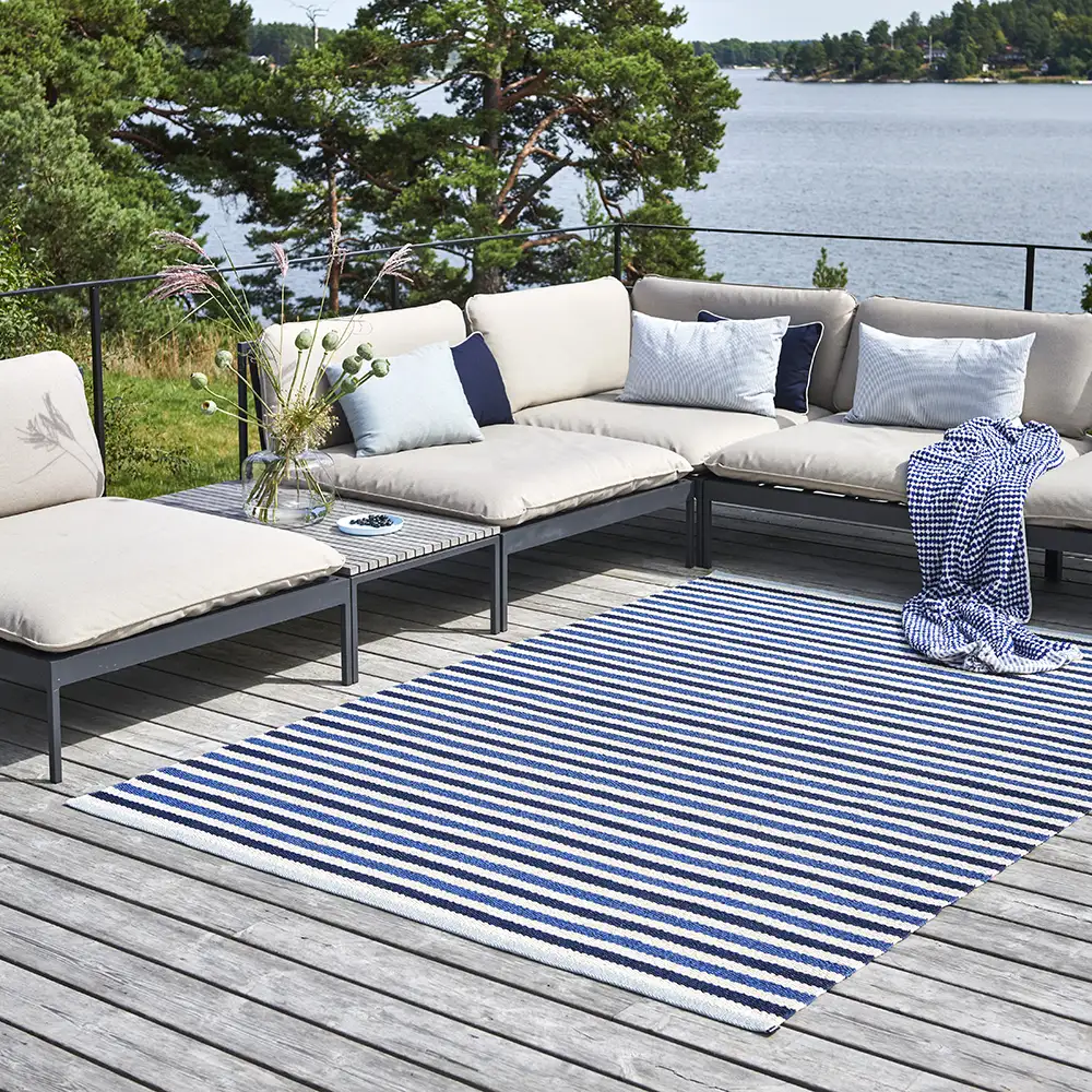 Teo Teppich 85x200 cm Denim/Dark Blue/Vanilla