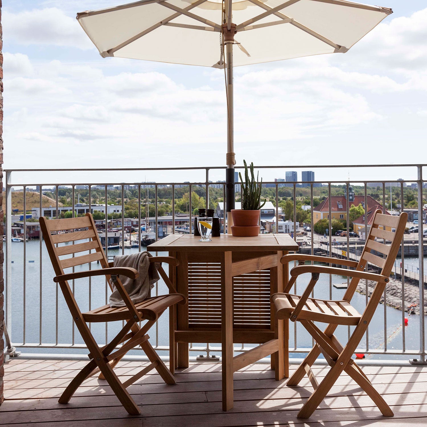 Butterfly Balkontisch 65x130 cm Teakholz