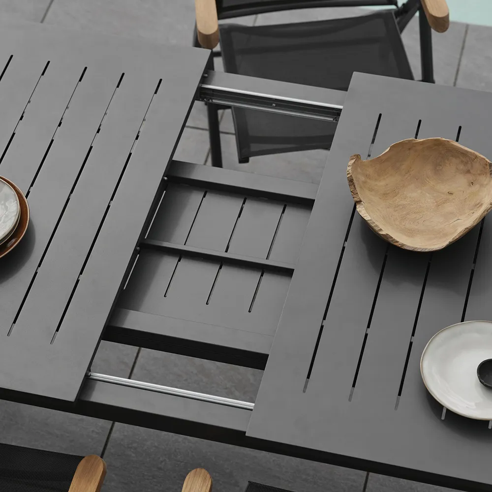 Lomma Esstisch 100x194-312 cm anthrazit