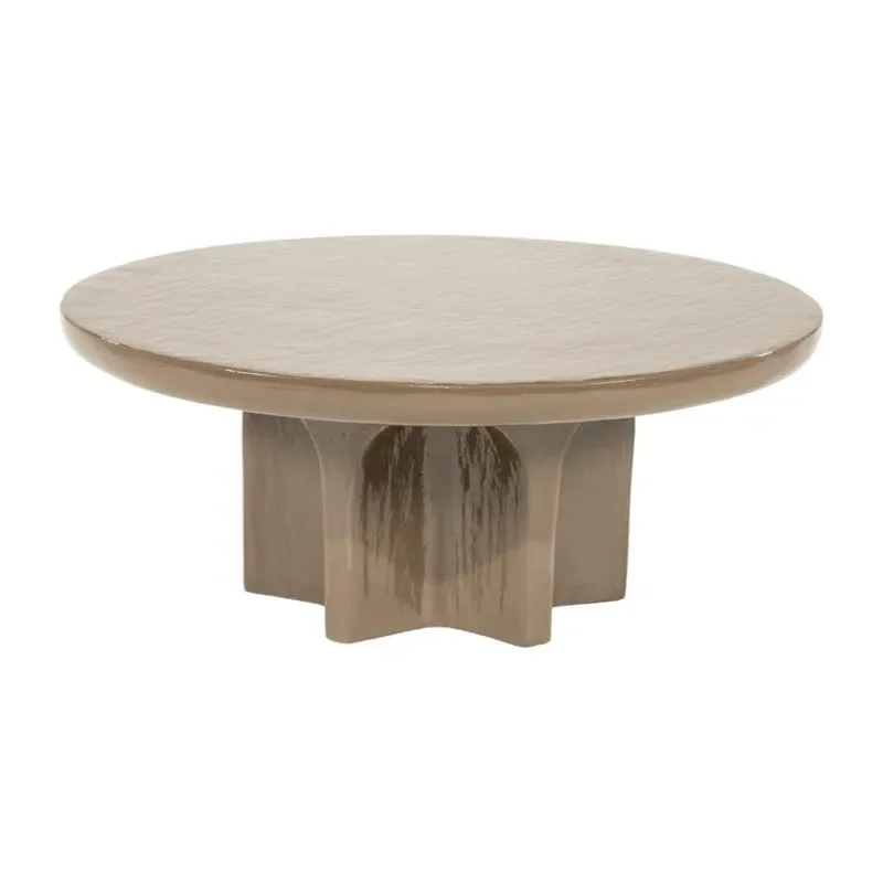 Circolo large Couchtisch 80x80x32 cm Eisen braun