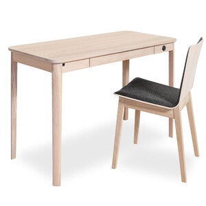 Sm131 Schreibtisch Eiche Massiv Naturöl 115X55X74Cm 