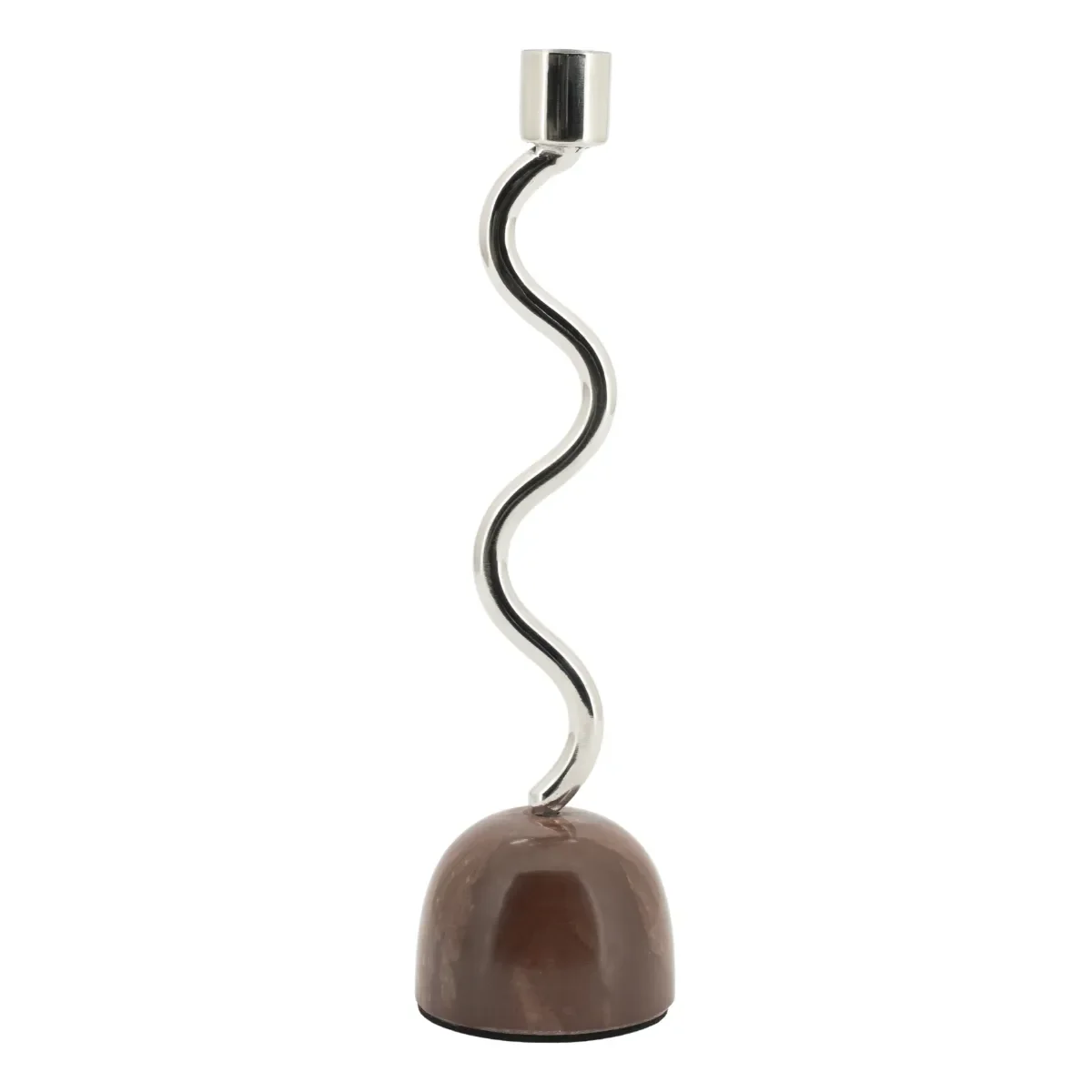 Lumiere 1 7x7x26 cm Marmor & Eisen Braun