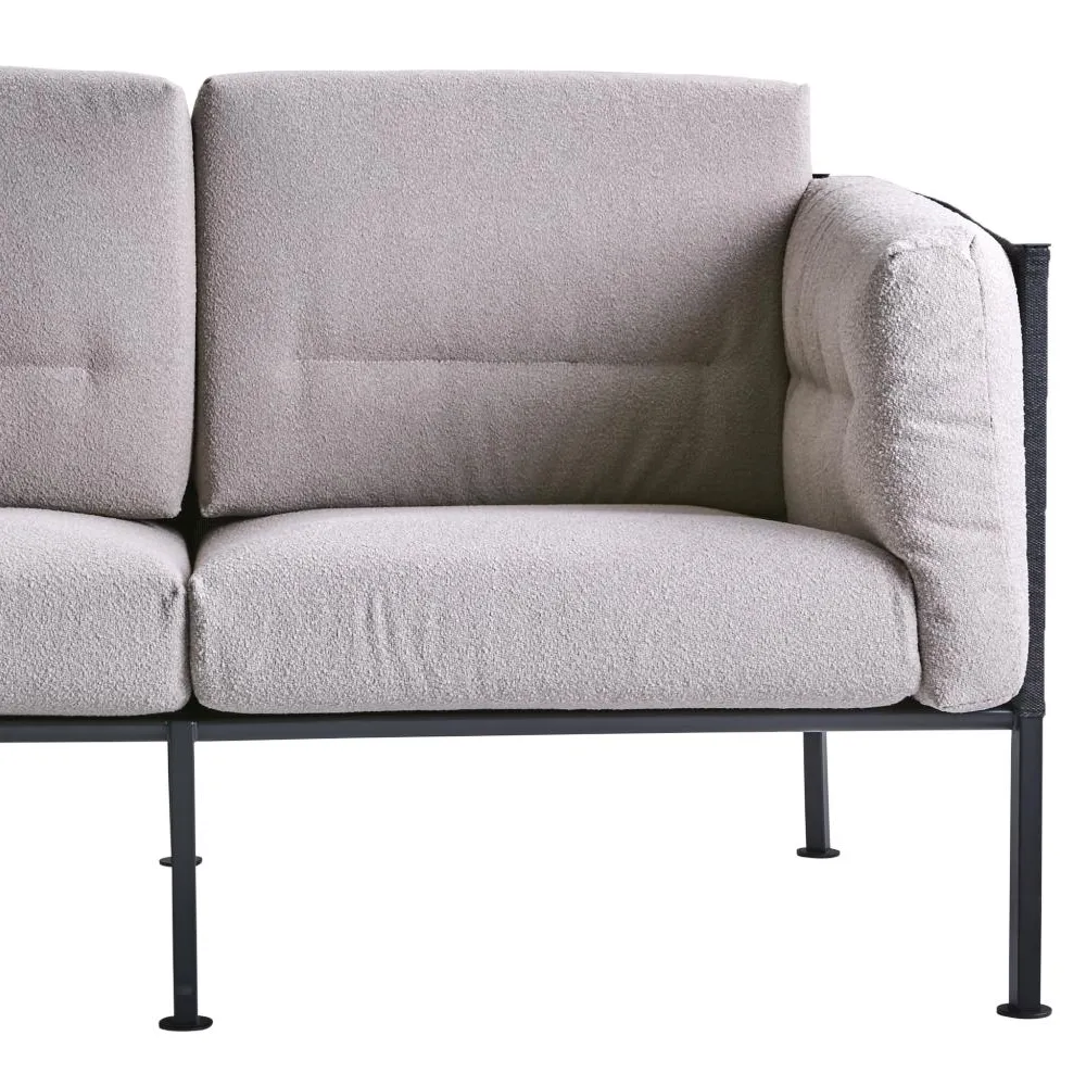 Delux sofa Teddy beige/schwarz