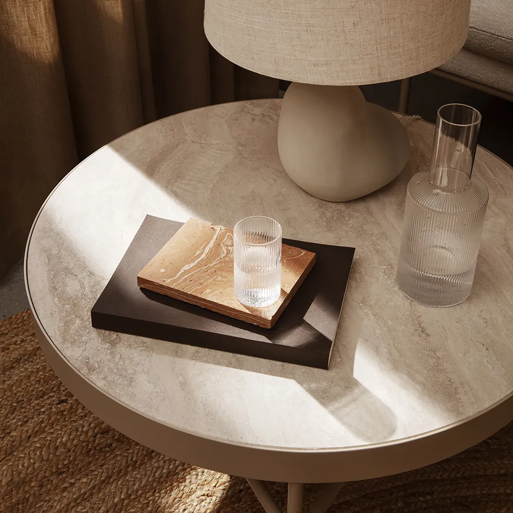 Travertine Couchtisch- Cashmere