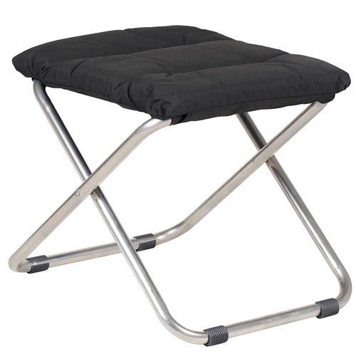 Chico soft Fußhocker schwarz Aluminium