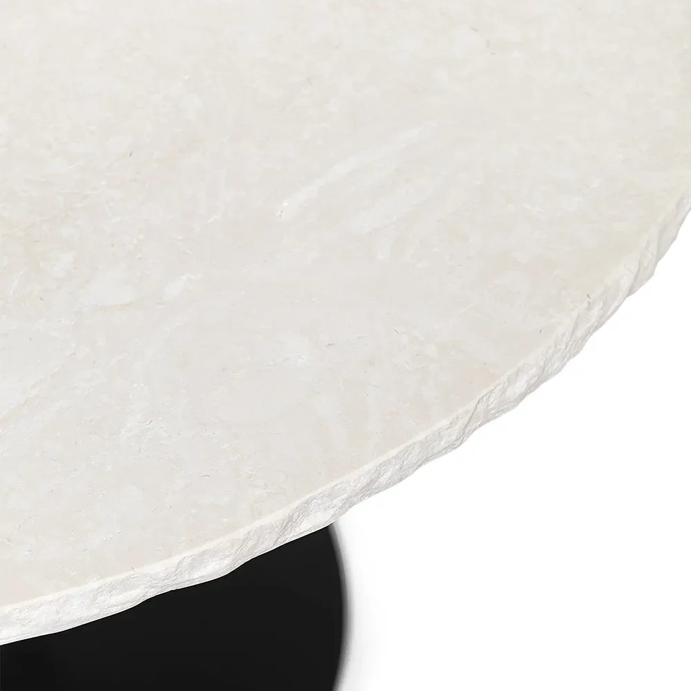 Mineral Esstisch - Bianco Curia/Black