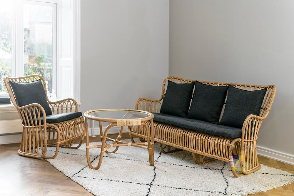 Tulip 3-Sitzer Sofa Rattan 