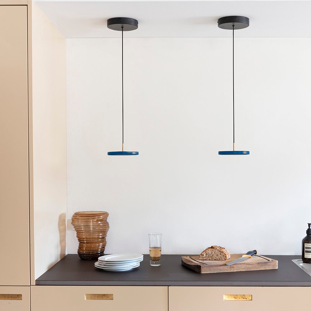 Asteria Micro Deckenleuchte Ø15 cm Petrol Blue