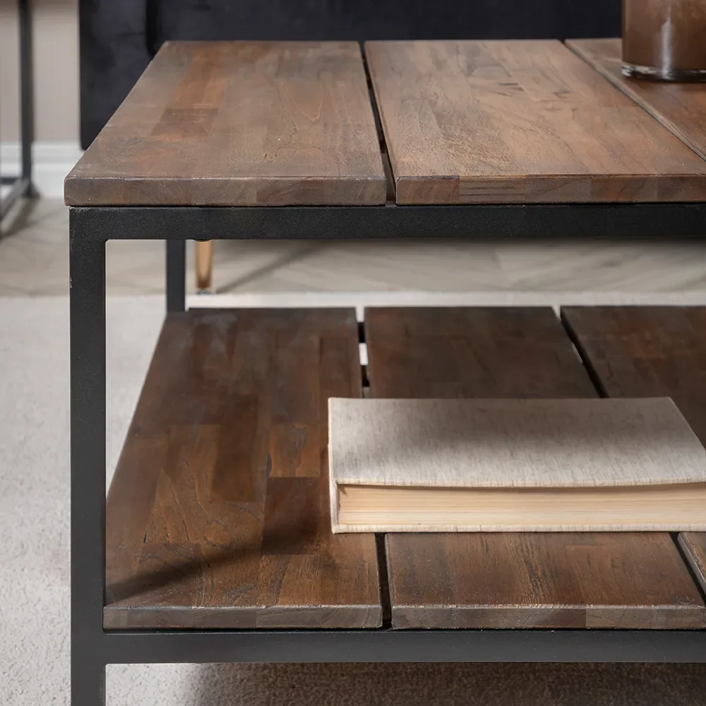 Padang Couchtisch 80x80 cm Teakholz