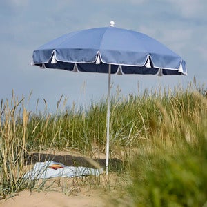 Sonnenschirm 220 cm mit Quasten lightblue 33